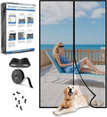 Upgraded PET Mesh Magnetic Screen Door Stronger Than Fiberglass and Polyester by Longeas