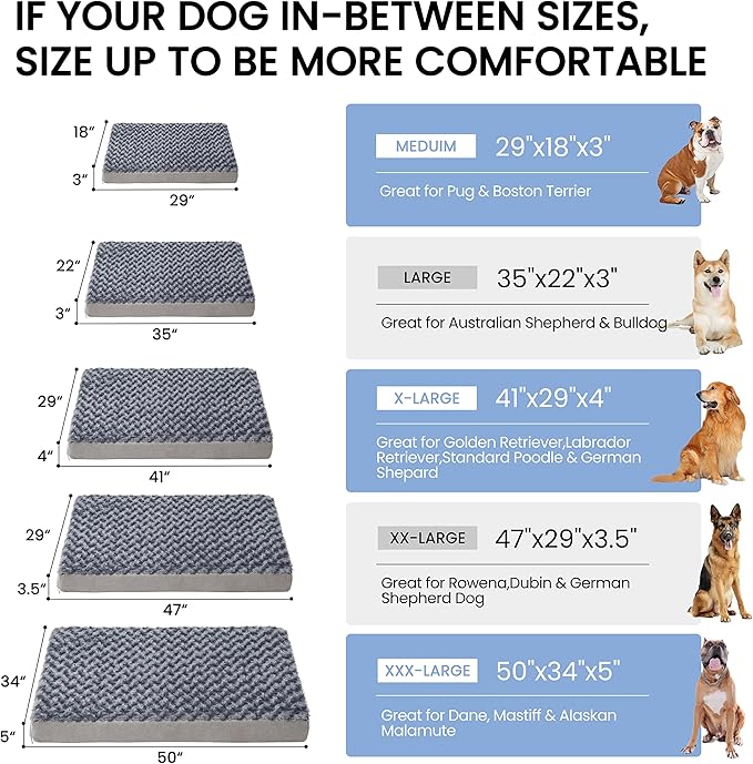 Orthopedic Memory Foam Bed for Medium Dogs, Cooling Crate Mat - Image 5