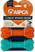 ASPCA 2-Pack Spiky TPR Puppy Teether Bones – Vanilla-Scented Teething Toys by ASPCA