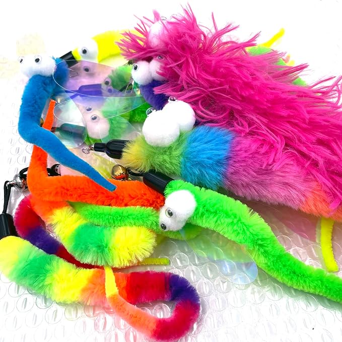 Cat Worm Teaser Toys Wand Attachments Fishing Pole Toy Refill - Image 3