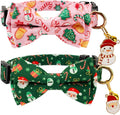 2 Pack Cotton Cat Collar with Bow Tie and Bell by Unknown