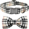 Dog Collar- Plaid Pet Collar Cute Pet Bow Soft Girl or Boy Dog Collars by BoboRainbow