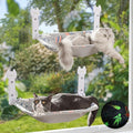 2 Pack Cat Window Perch, Glow in The Dark Foldable Cat Hammock by HiPetpy
