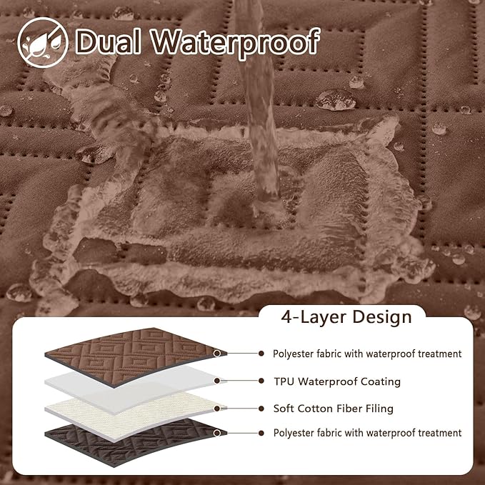 hyha Waterproof Dog Blanket, Soft Pet Bed Blankets, Waterproof Sofa Couch Cover - Image 2