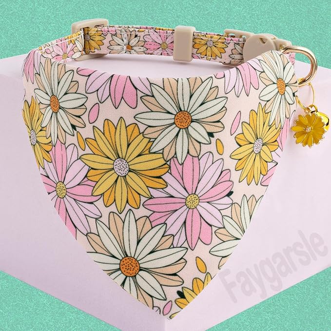 Faygarsle 2 Pack Floral Cat Collar Set - Image 4