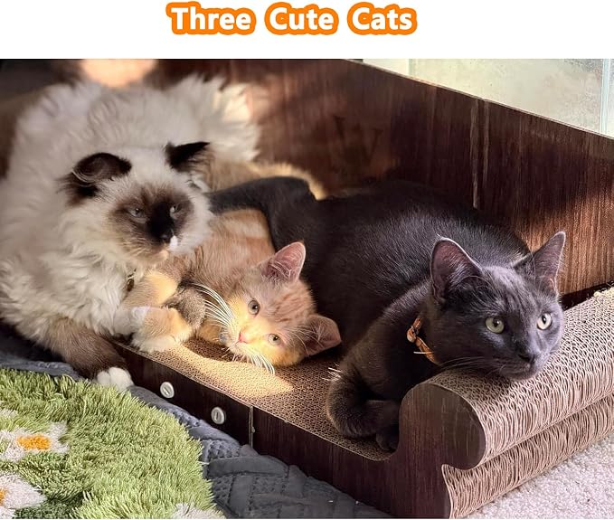 Extra Large Cat Scratcher Bed, 32 Inch Cat Scratching Board Cat Couch, Durable - Image 2