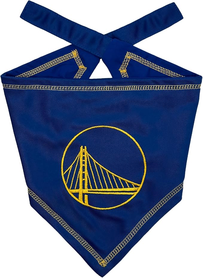 Pets First NBA Golden State Warriors TIE Bandana, Size Small/Medium. Dog by PETSFIRST