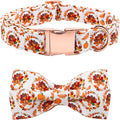 Dog Collar - Thanksgiving Turkey Pet Collar Bowtie Gift Puppy Cute Bow Collar by BoboRainbow