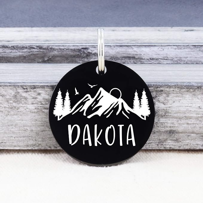 Ultra Joys Stainless Steel Pet ID Tag Dog Name Tags Personalized Front & Back - Image 2