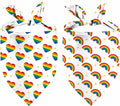 Rainbow Dog Bandanas Love is Love Pride Triangle Bibs Dog Paw Pet Scarf by Unknown