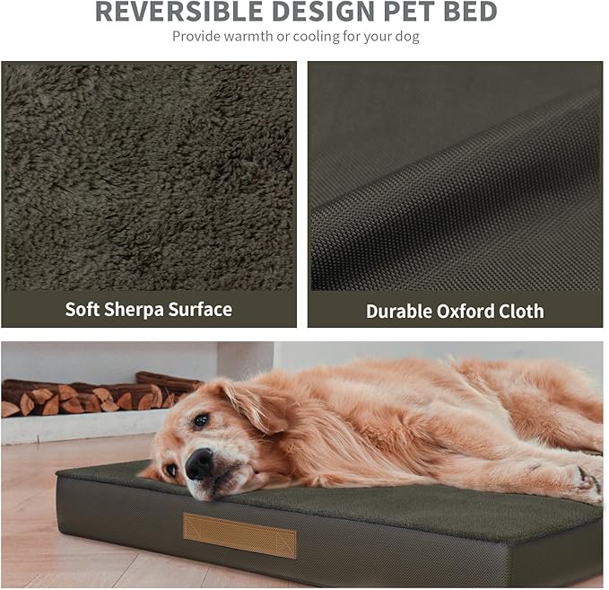 Orthopedic Dog Bed for Large Dogs, Plush Washable Pet Bed for Large Size Dogs - Image 5