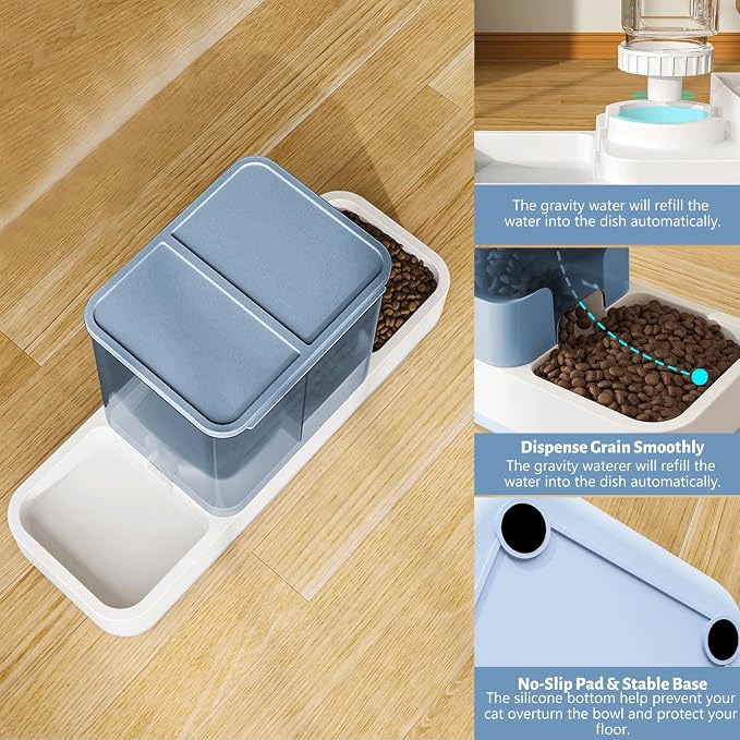 Yummy Sam Automatic Small Pet Feeder and Water Dispenser, 2 in 1 Gravity Cat - Image 4