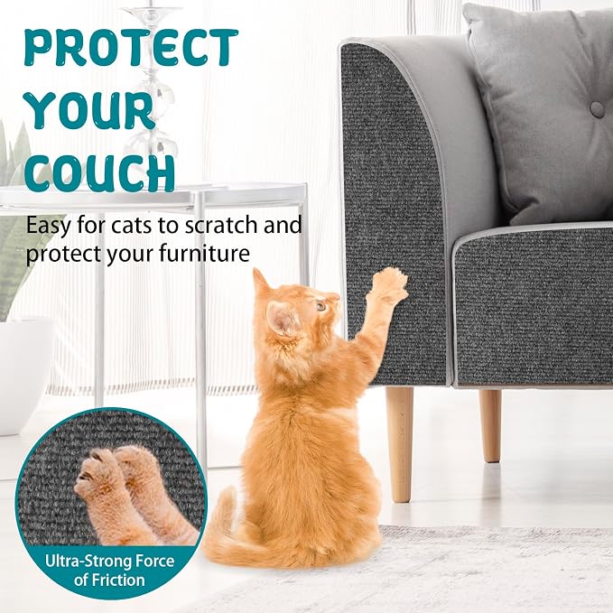 Climbing Cat Scratcher Mat Trimmable Cat Scratching Post Carpet 78.7'' x15.8'' - Image 4