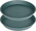 2 Pack of 14 inch Plant Saucer, 1.7" Depth Tray, Large Deep Garden Plastic by Bleuhome