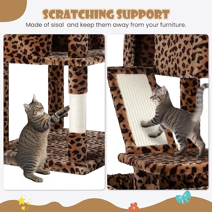 SHA CERLIN 81in Multi-Level Tall Cat Tree Tower - Image 7