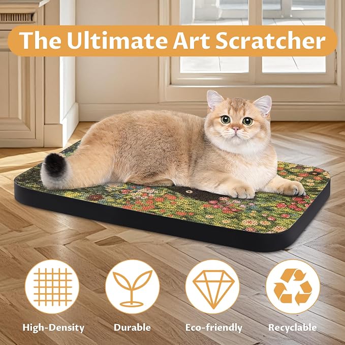 2 Pack Art Cat Scratcher, Wall-Mountable Cat Scratch Pad, Wall Cat Scratcher - Image 4