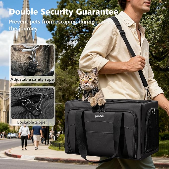 Pecute Cat Carrier Expandable, Stable Pet Carrier - Image 4