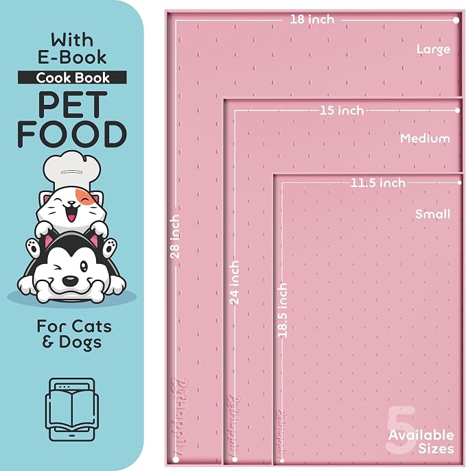 Dog Food Mat - Raised Edges Dogs Mat - Image 2
