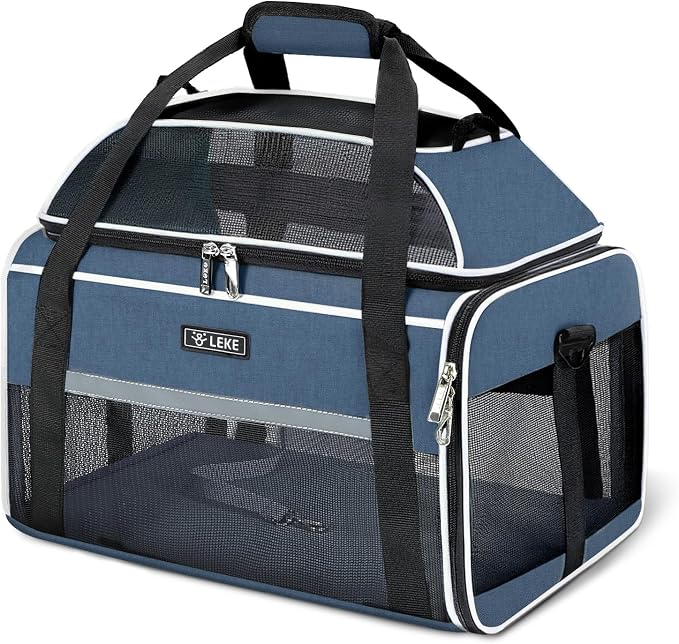 Lekereise Top-Expandable Pet Carrier 17x11x9.5 Inch Alaska Hawaiian Airline by Lekereise