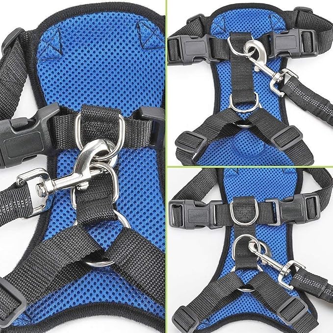 SlowTon Dog Seat Belt Harness for Car, Dog Car Harness Adjustable Mesh - Image 2