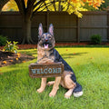 German Shepherd Statue Outdoor Decorations – Dog Statues Outdoor Sitting German by Unknown