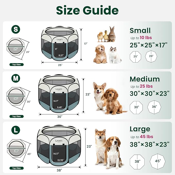 Love's cabin Pet Puppy Dog Playpen, Medium Dog Tent Crates Cage Indoor/Outdoor - Image 2
