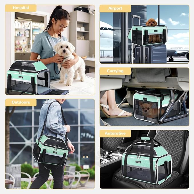 Lekereise Top-Expandable Pet Carrier 17x11x9.5 Inch Alaska Hawaiian Airline - Image 7