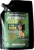 Pet Waste Wizard Digester 50g Spout Pack, Beneficial Enzymes to Break Down Pet by Biomaster