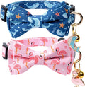 2 Pack Cotton Cat Collar with Bow Tie and Bell by Unknown