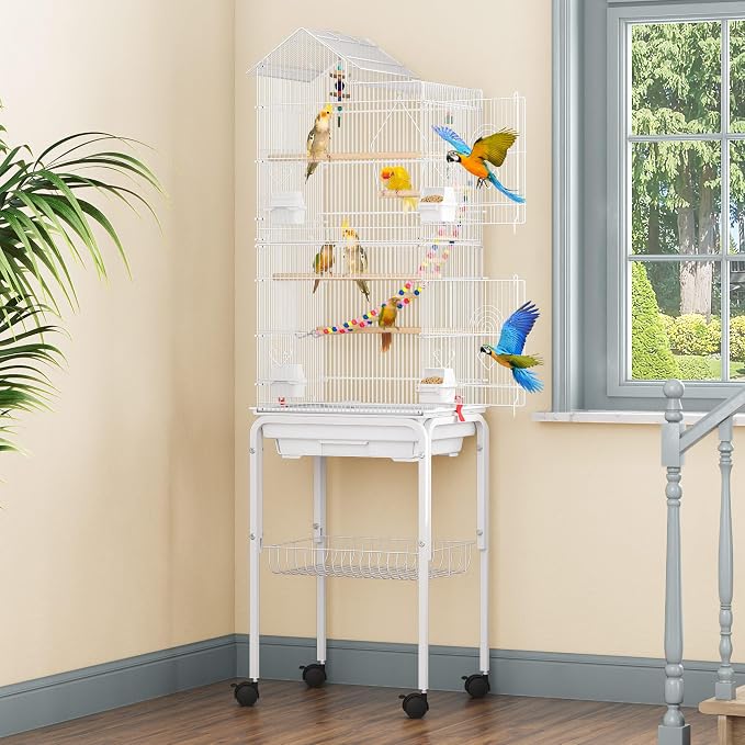 62-inch Metal Bird Cage: Spacious Bird Cage - Image 7
