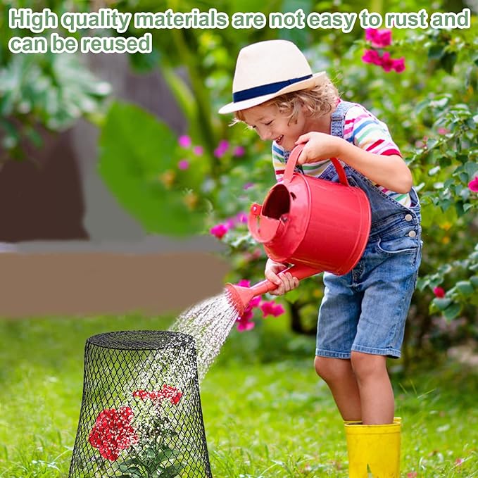 10 Pcs 9"×9" Chicken Wire Plant Protectors from Animals, Plant Cage Garden - Image 5
