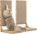 Zakkart 2-Pack Cat Scratching Board, 25.6'' Tall Cardboard L Shape Vertical Cat by Zakkart