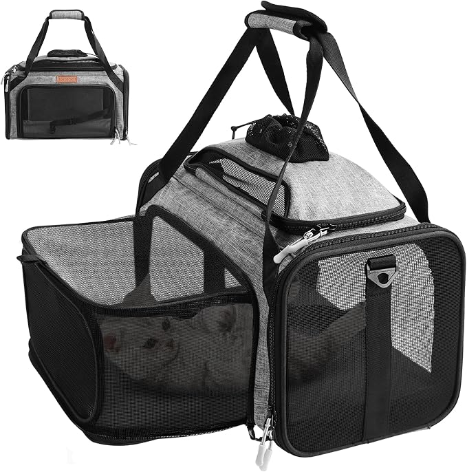 PETUX Top and Side Expandable Pet Carrier by PETUX