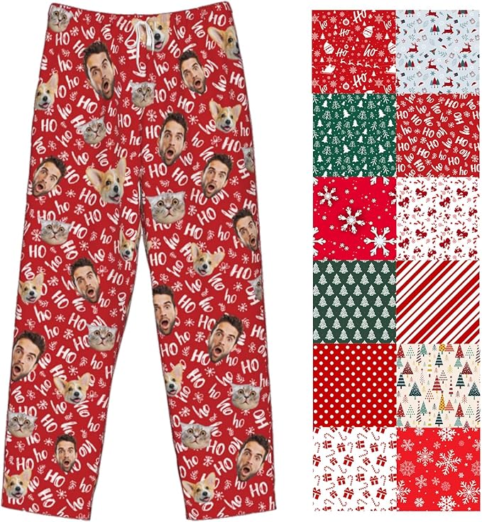 Custom Pajamas Pants Plaid Personalized Funny PJ Pant Design by YourCustomGiftsChoice