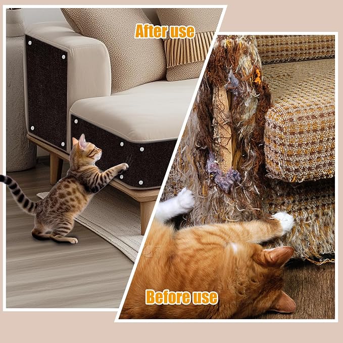 Cat Scratch Mat, 118.5"x17.4" Trimmable Self-Adhesive Cat Scratch Furniture - Image 3