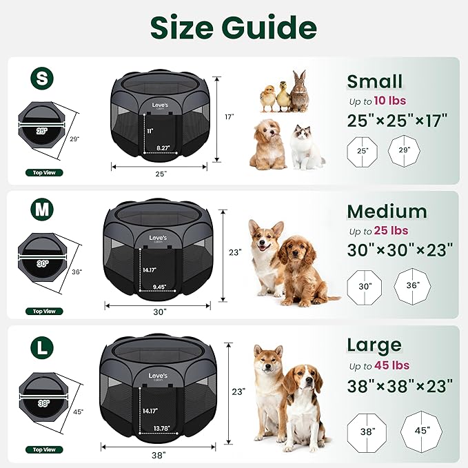 Love's cabin Pet Puppy Dog Playpen, Medium Dog Tent Crates Cage Indoor/Outdoor - Image 2