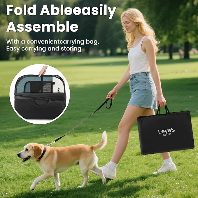 Love's cabin Pet Puppy Dog Playpen, Small Dog Tent Crates Cage Indoor/Outdoor - Image 6