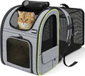 Pecute Cat Backpack Carrier Expandable, Foldable Pet Backpack by pecute