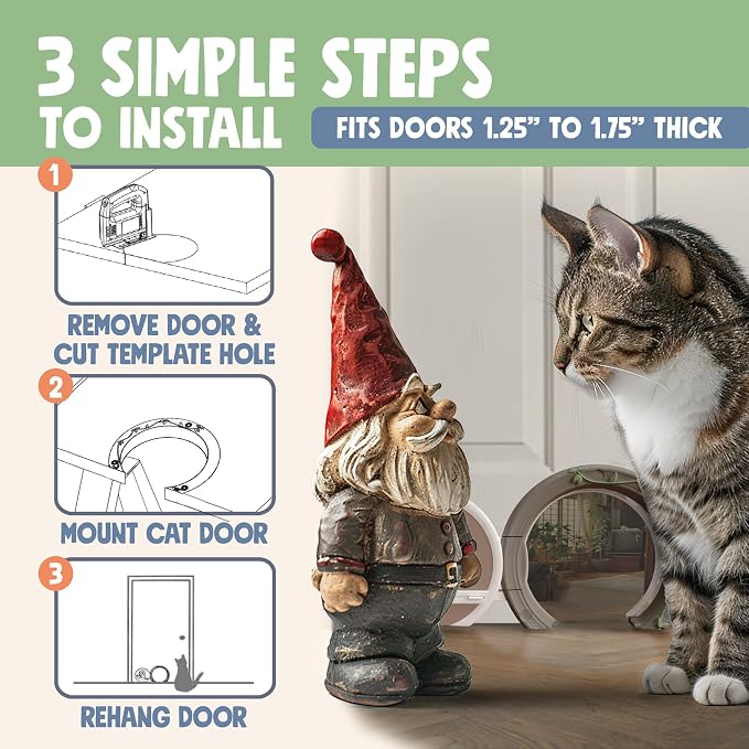 Gnome® Door Cat Door for Interior Doors - Image 4