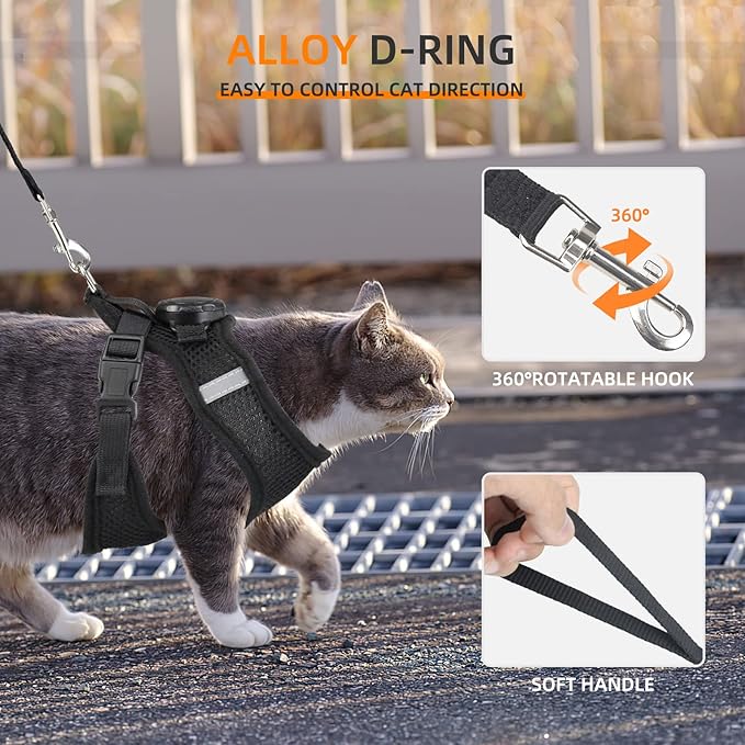 AirTag Cat Harness and Leash for Walking, Integrated Cat Vest - Image 4