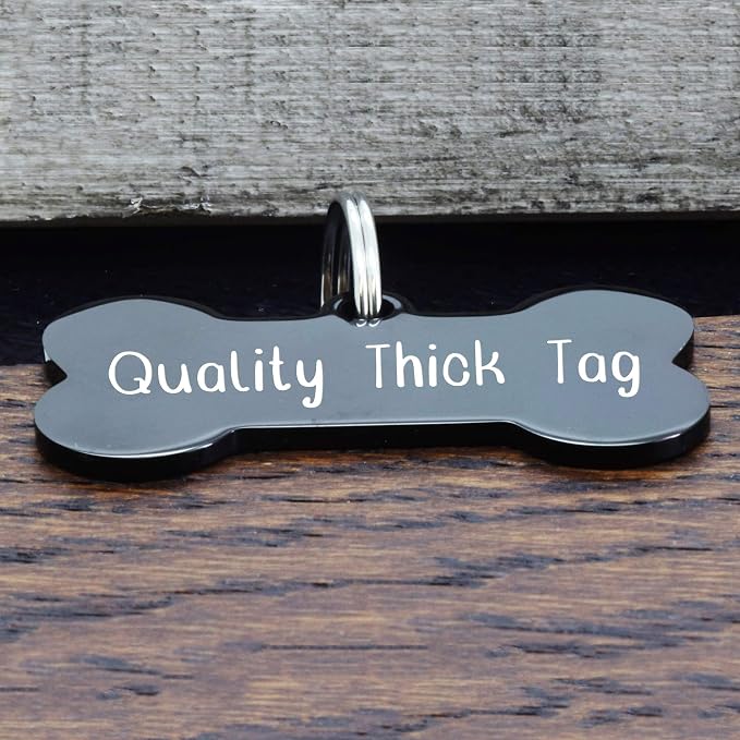 Ultra Joys Personalized Stainless Steel Bone Pet ID Tags - Image 5