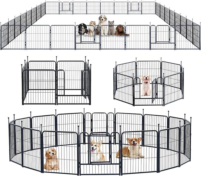 Dog Playpen, Portable Outdoor Dog Fence, Dog Playpen by XDPET