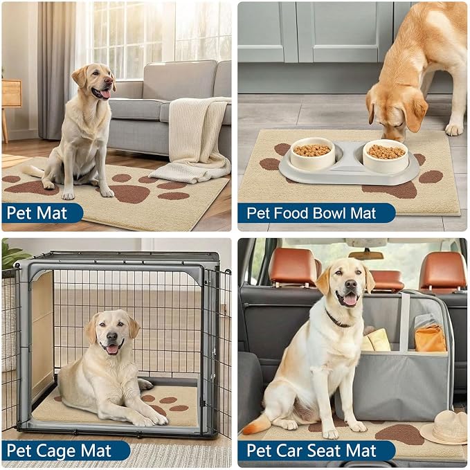 Buganda Dog Door Mat for Muddy Paws, Absorbent Dirt Trapper Washable Indoor - Image 9