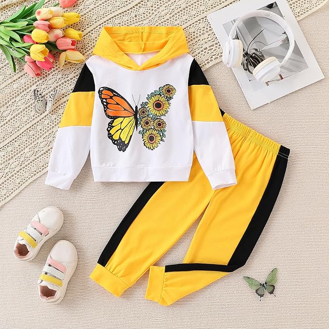 Toddler Baby Girls Clothes Long-sleeve Tie Dye Hoodie Sweatshirt Pants Hooded - Image 5