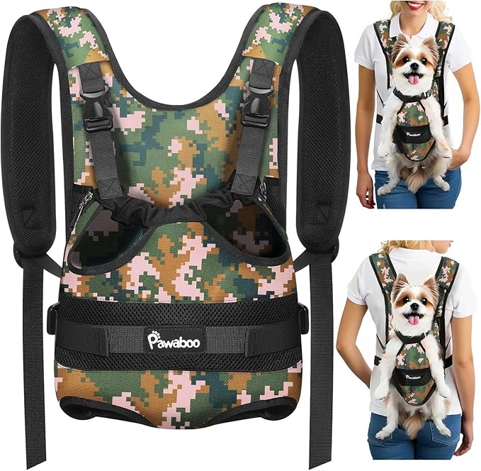 Pawaboo Pet Dog Front Carrier Backpacks, Legs Out Pet Carrier Backpack by Pawaboo