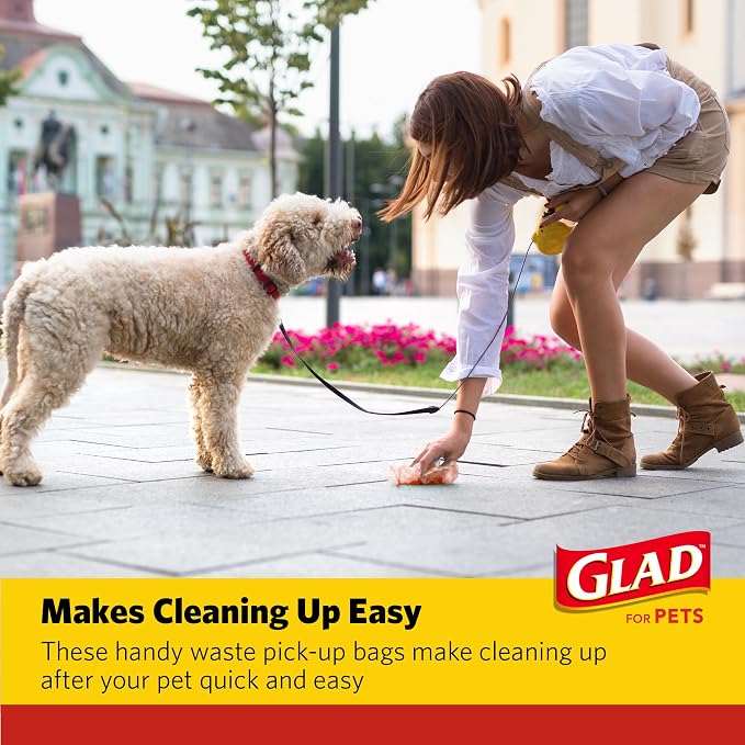 Glad for Pets Large Dog Waste Bags, Tear-Resistant, 16 Rolls | Heavy Duty Dog - Image 5