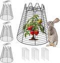 4 Pcs 11.6"×11.6" Plant Protectors from Animals, Sturdy Metal Plant Cages by Qaobo