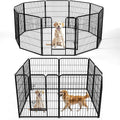 DUMOS Dog Playpen Indoor, Metal 40 Inch 8 Panels Foldable Pet Fence by DumosLifestyle