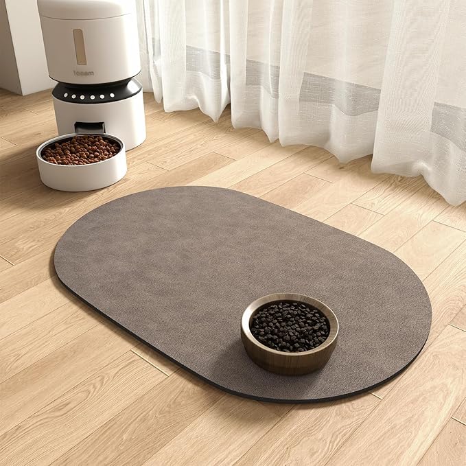 Absorbent Dog Food Mat-Dog Mat for Food and Water Bowl, Quick Dry Pet Food Mat by MontVoo