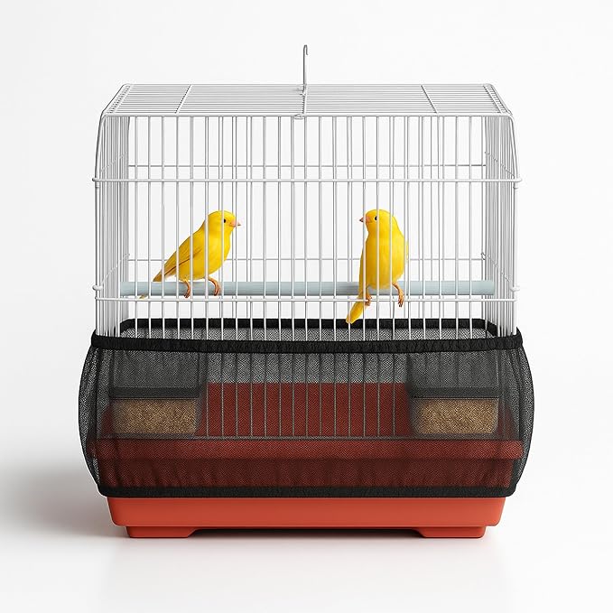Universal Bird Cage Seed Catcher Universal Mesh Skirt Cover Stretchy Small by TweetinginStyle